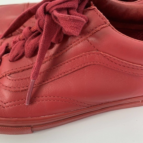 RARE🔥 VANS Old Skool Opening Ceremony Leather Burgundy Red Sz 6 Men‎ 7.5 W - Picture 2 of 5